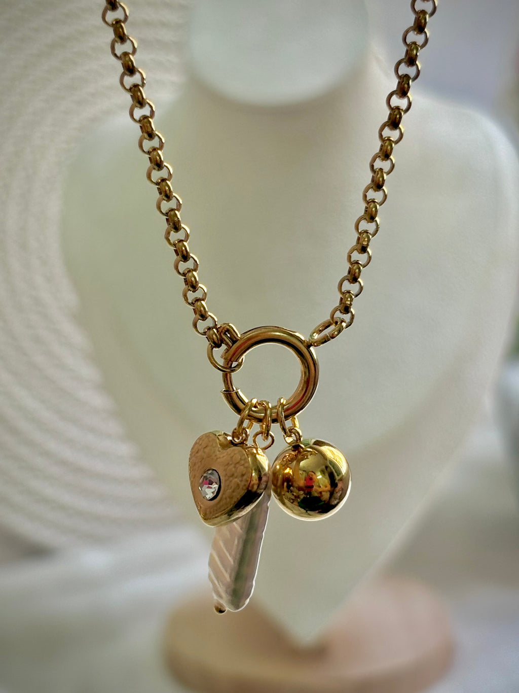 Golden Harmony Charm Necklace