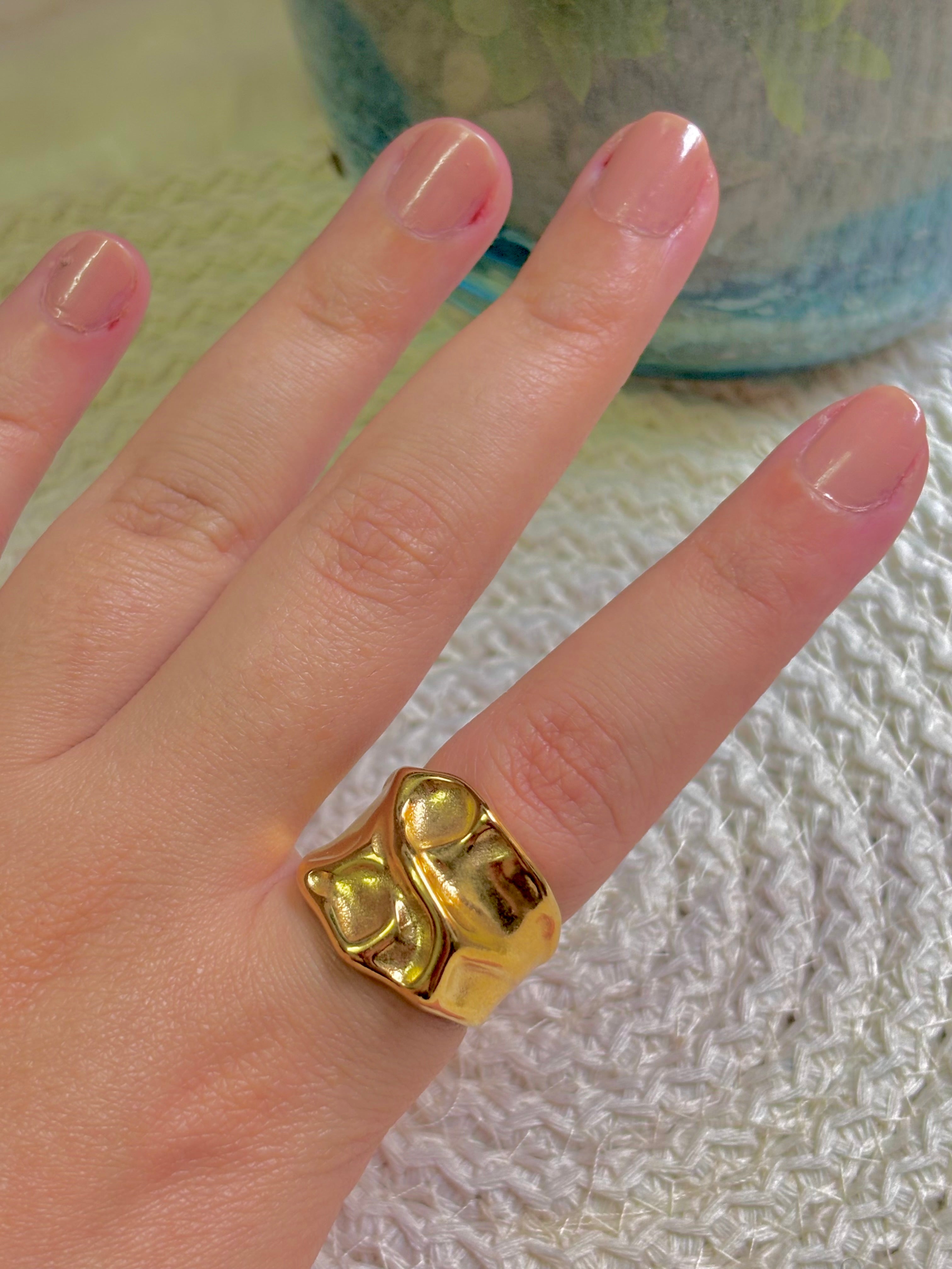 Golden Stone Ring