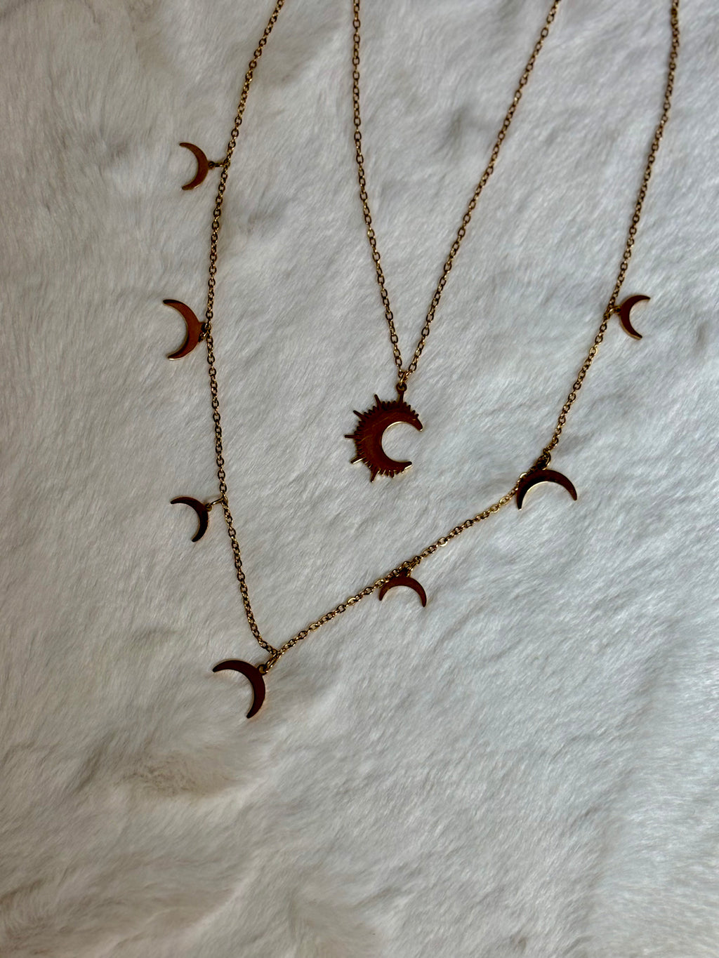 Two-Layer Crescent Necklace