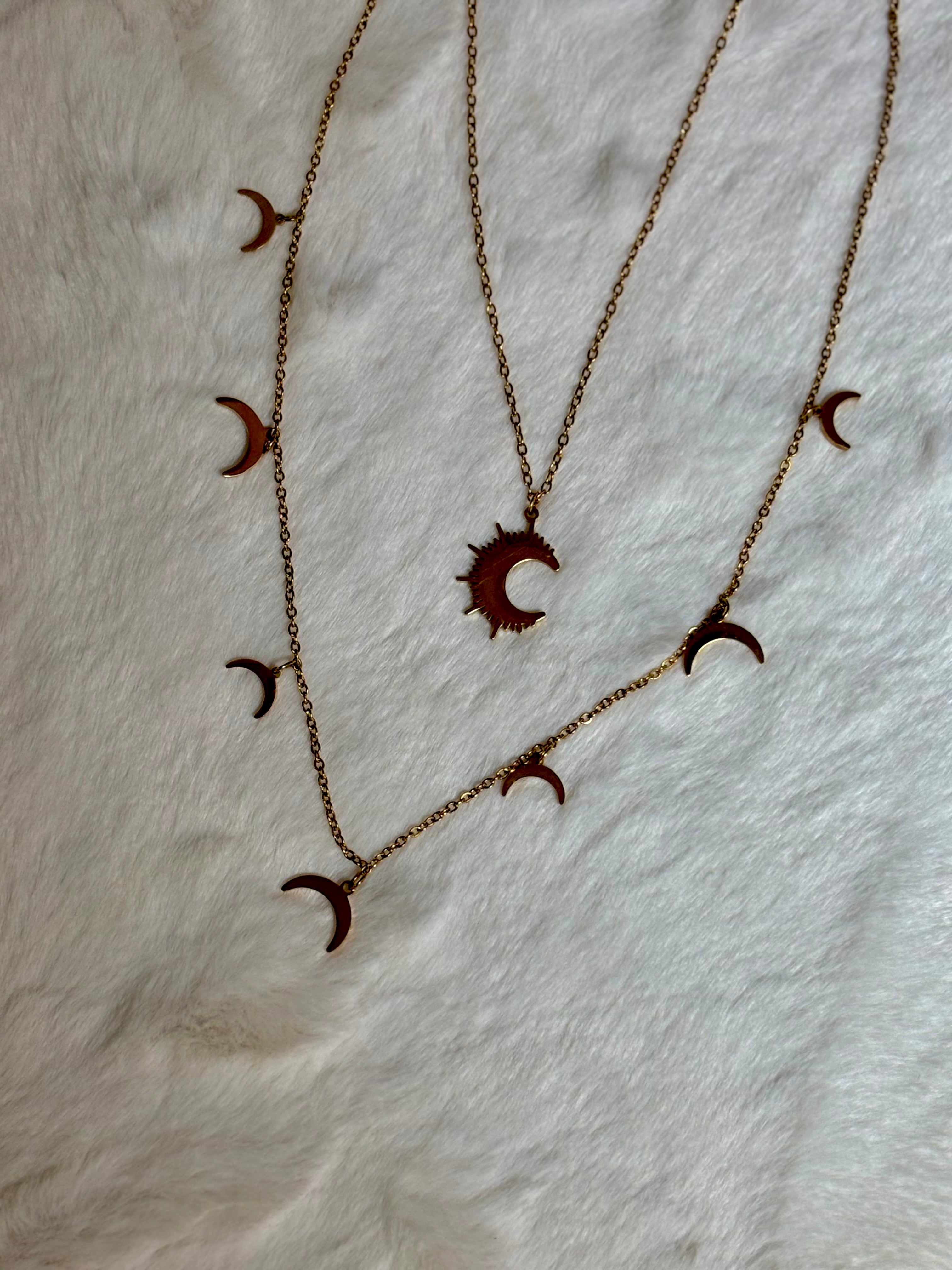 Two-Layer Crescent Necklace