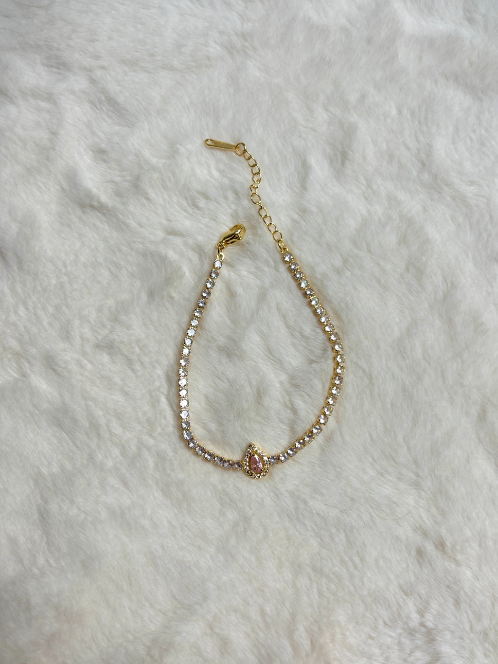 Pink Stone Tennis Bracelet
