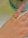 Gold-Plated Strass Star Pinky Ring