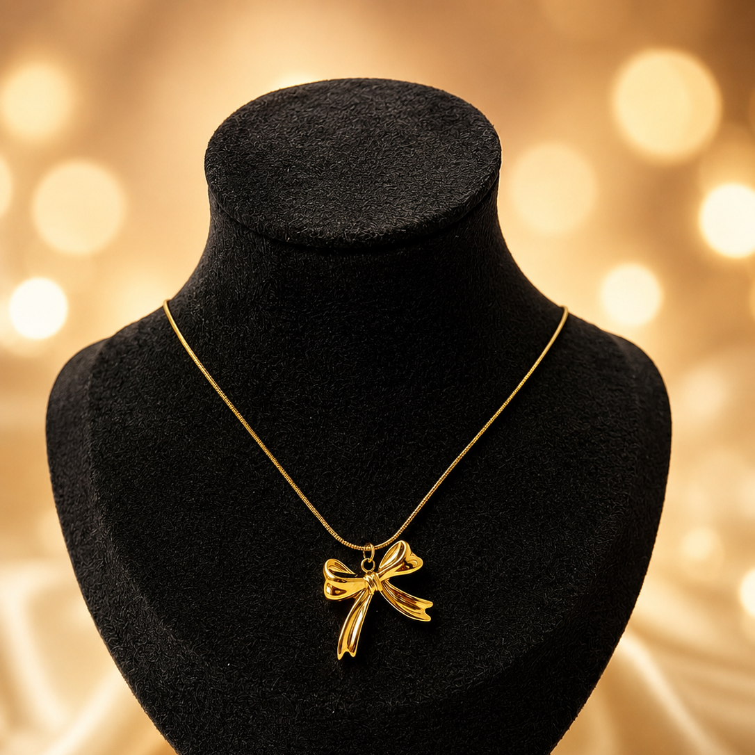 Golden Bow Necklace