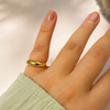 Gold-Plated Strass Star Pinky Ring