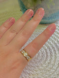 White Honeycomb Ring