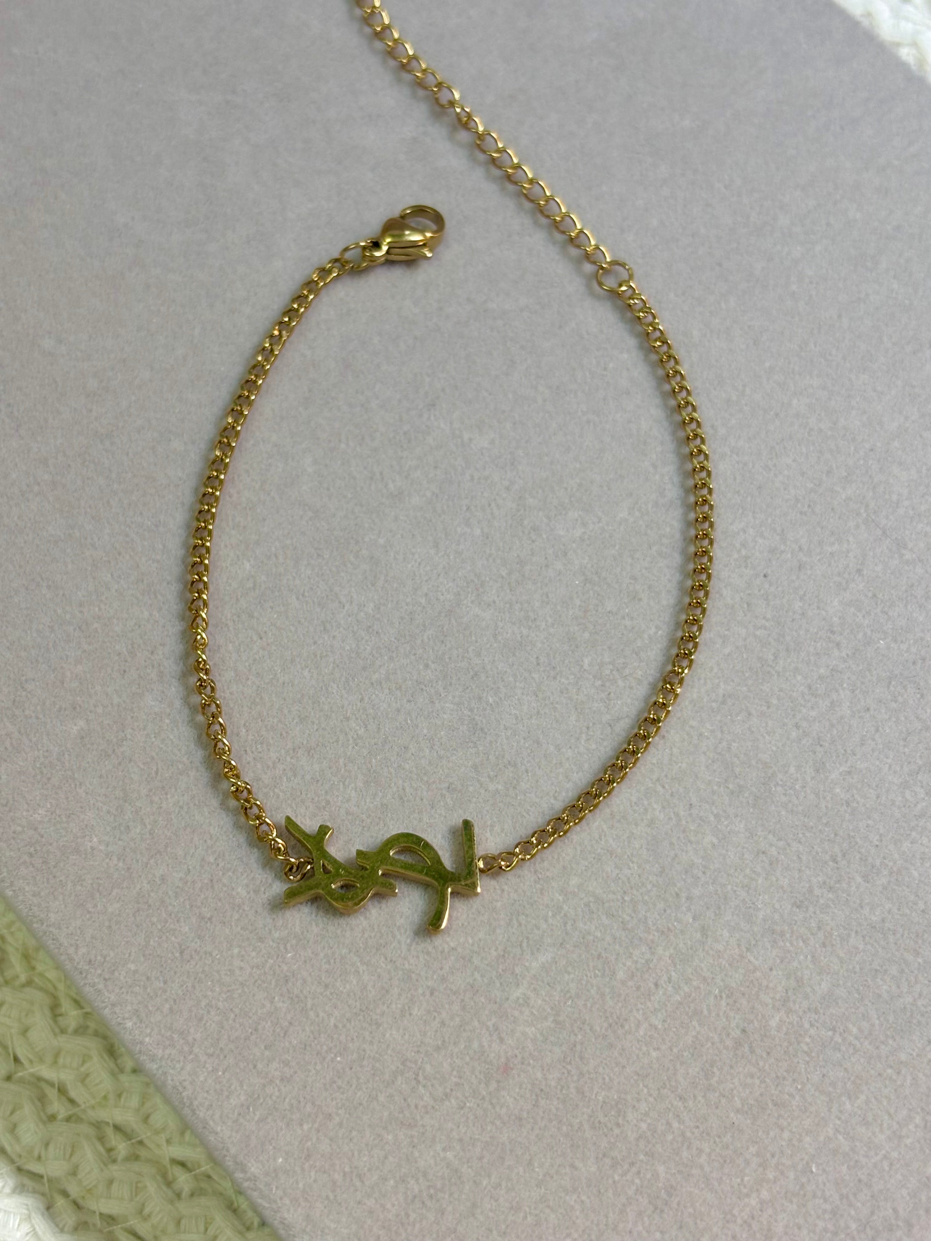 Golden Monogram Bracelet