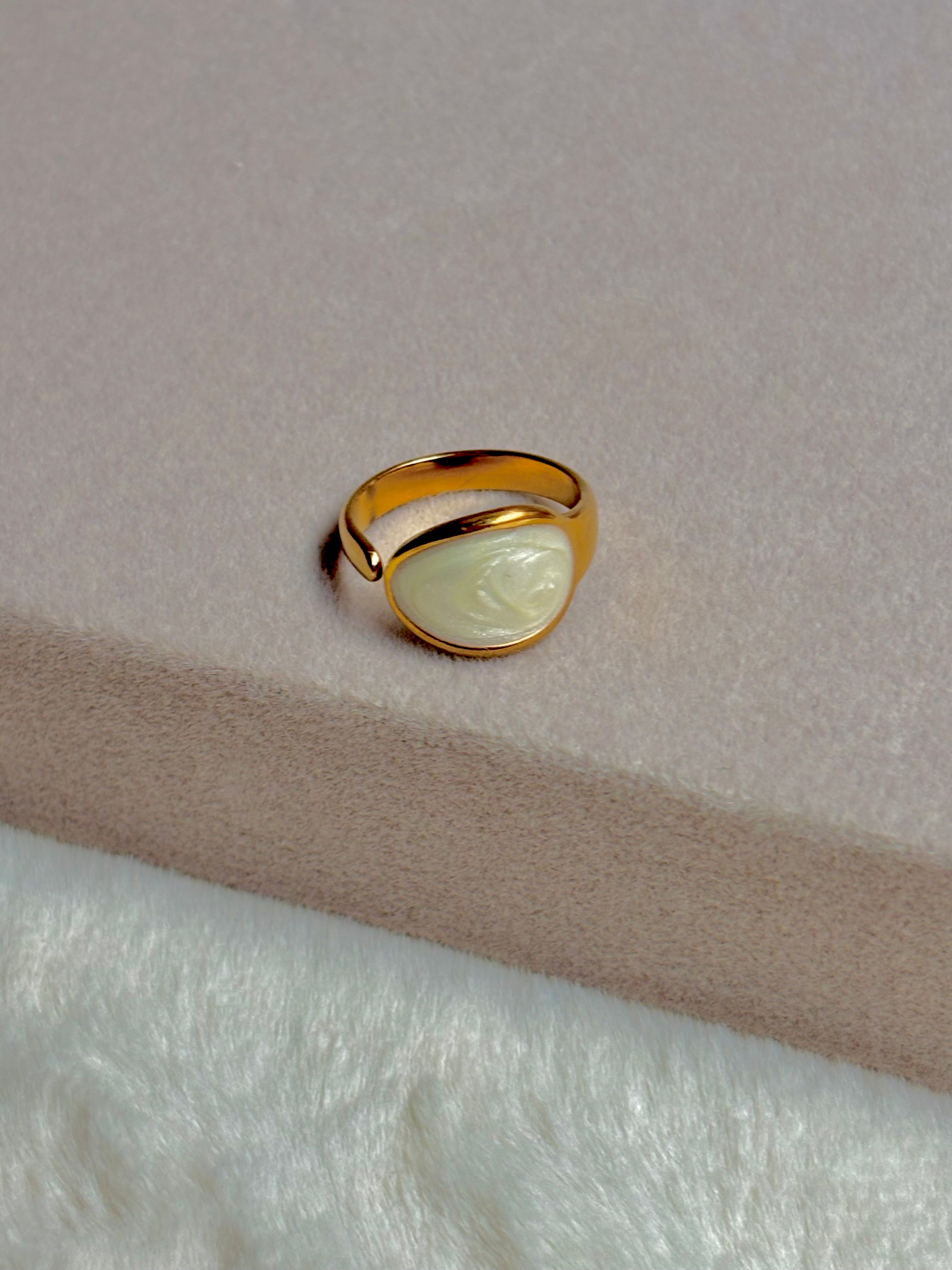White Stone Ring