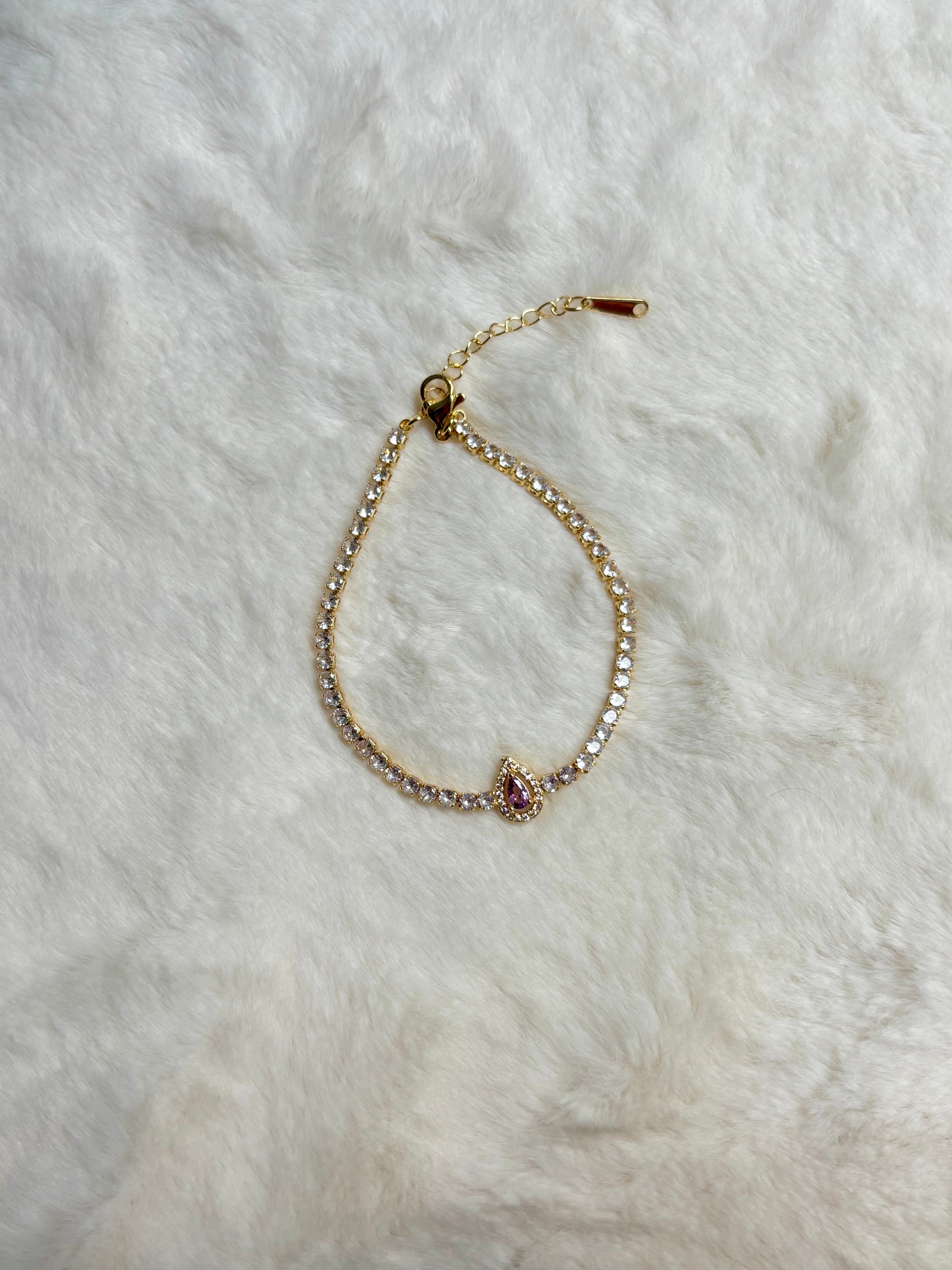 Purple Stone Tennis Bracelet
