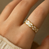 White Honeycomb Ring