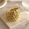 Gold Molten Texture Bracelet