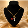 Trio Charm Gold Necklace