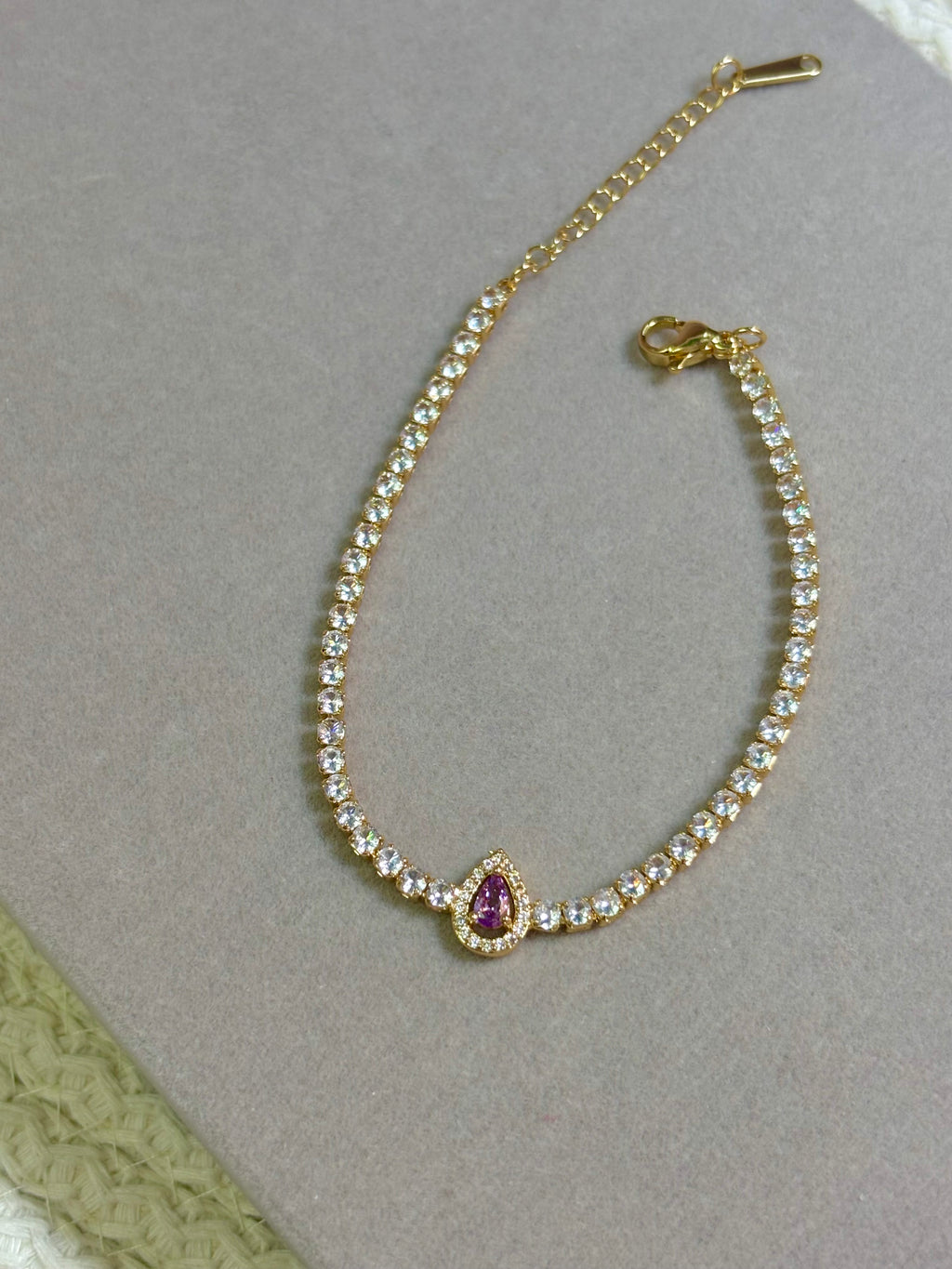 Purple Stone Tennis Bracelet