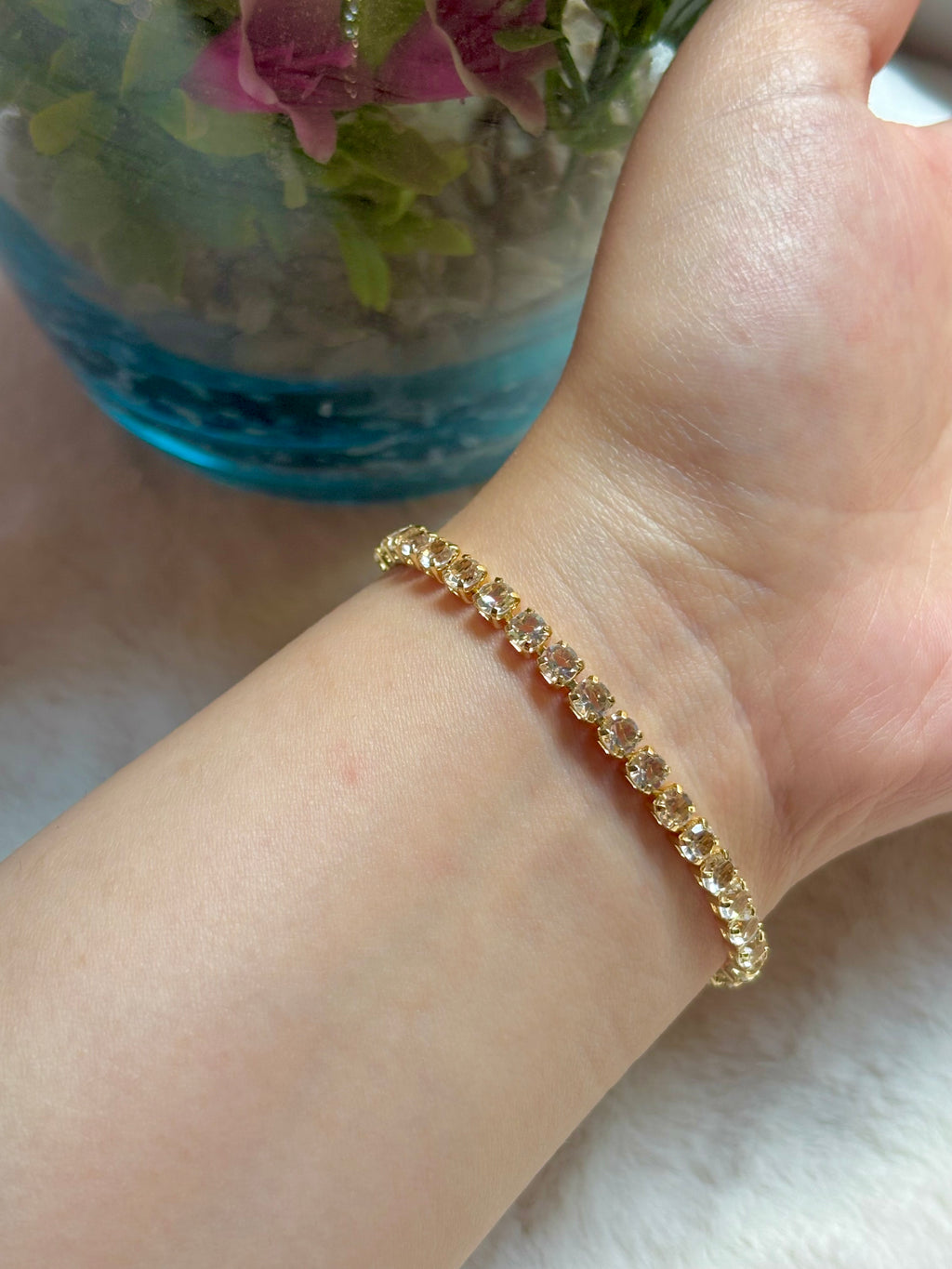 Gold Tennis Bracelet