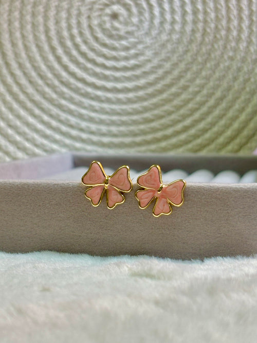 Blush Bow Earrings