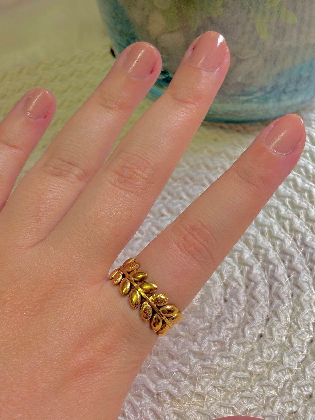 Golden Leaf Ring