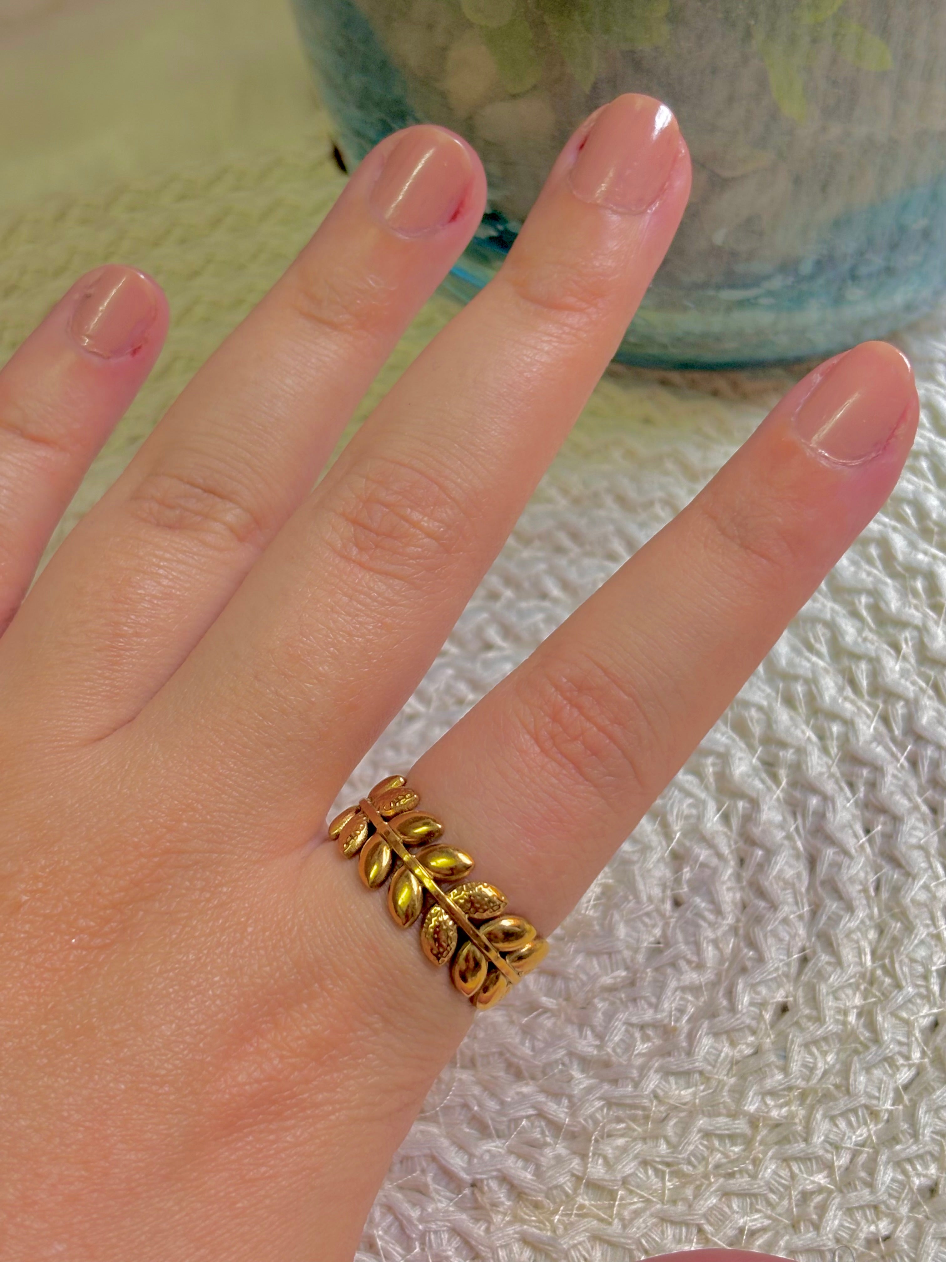 Golden Leaf Ring