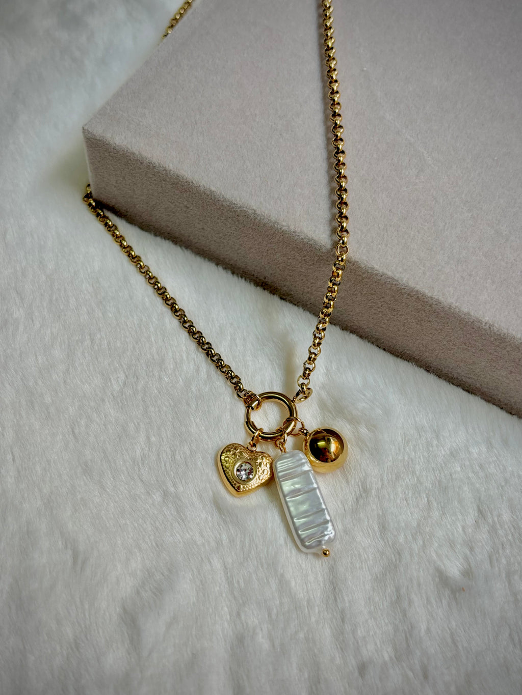 Golden Harmony Charm Necklace