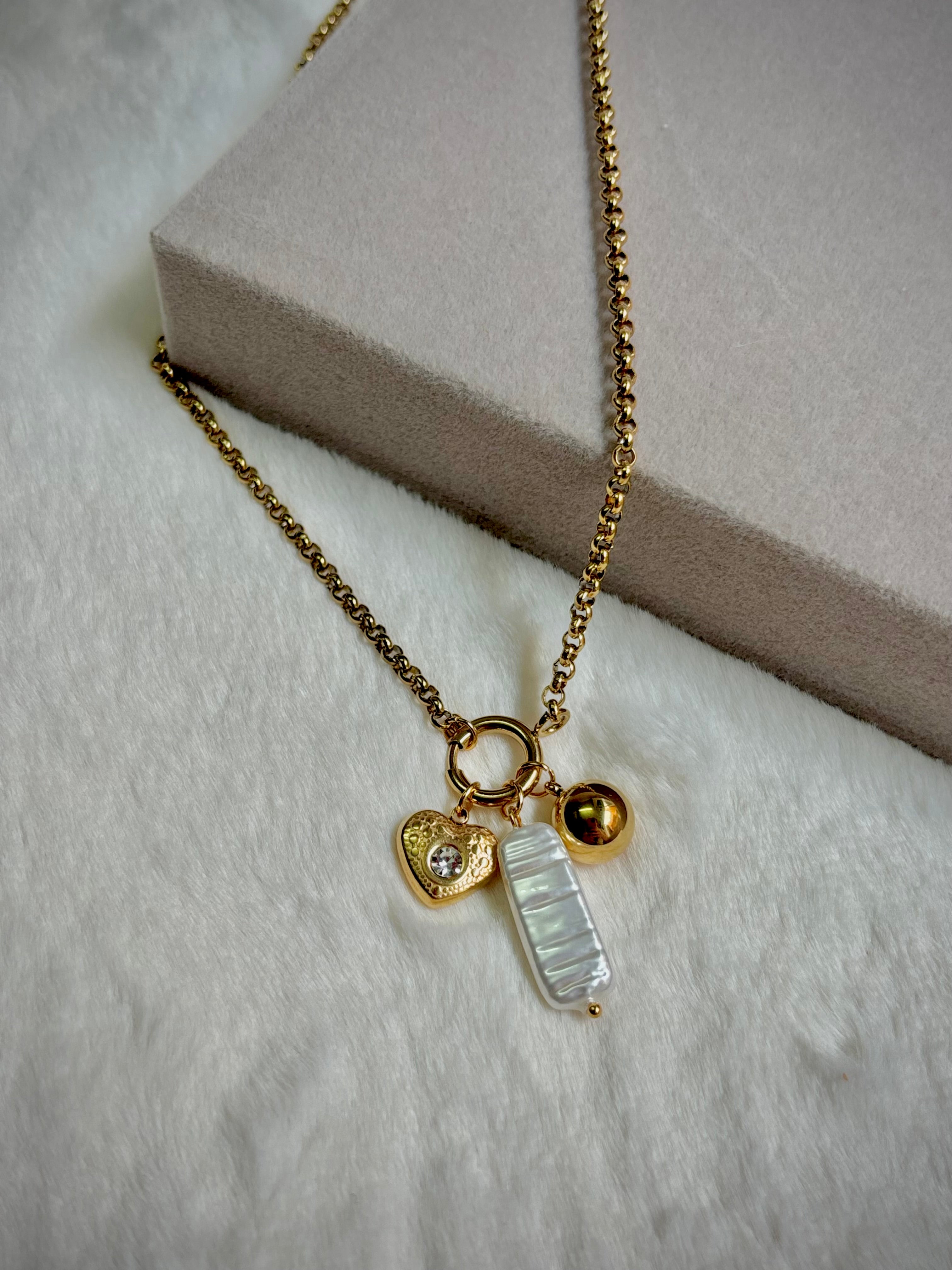 Golden Harmony Charm Necklace