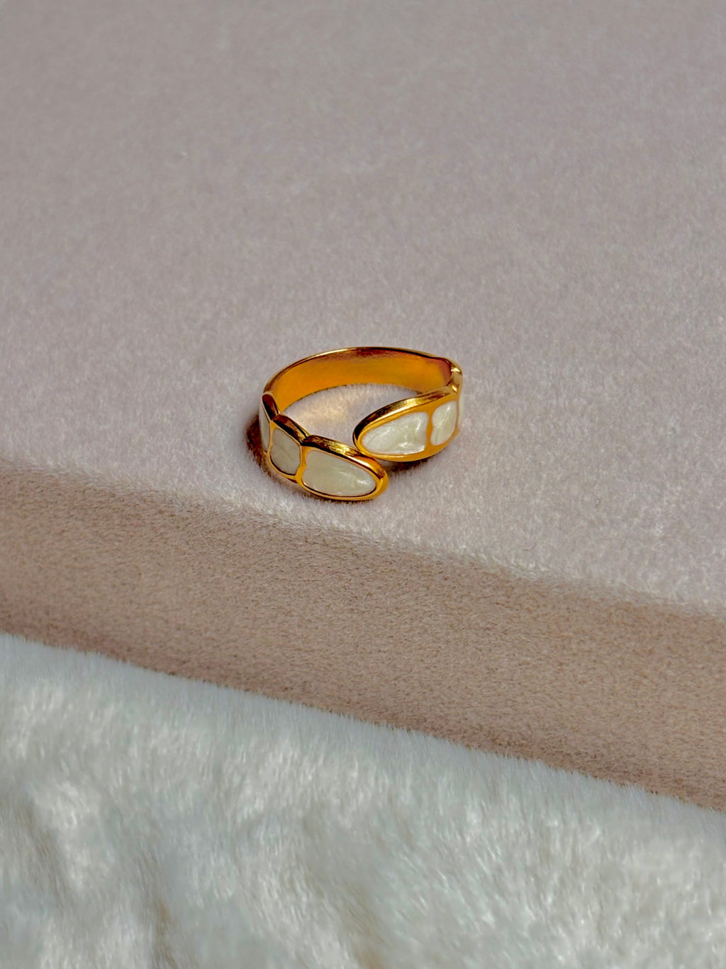White Snake Ring