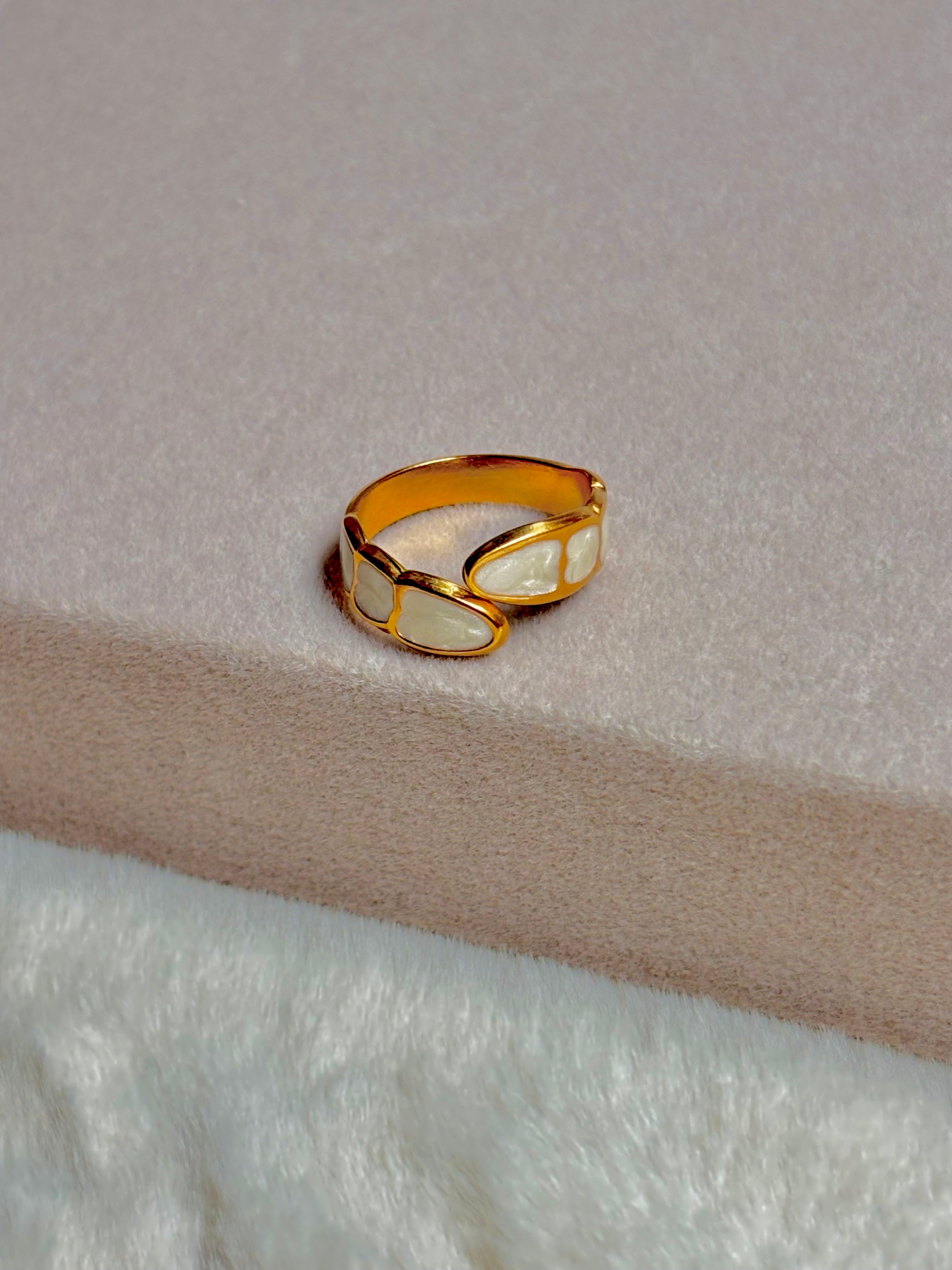 White Snake Ring