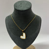Wide White Heart Necklace