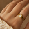 White Stone Luxe Ring
