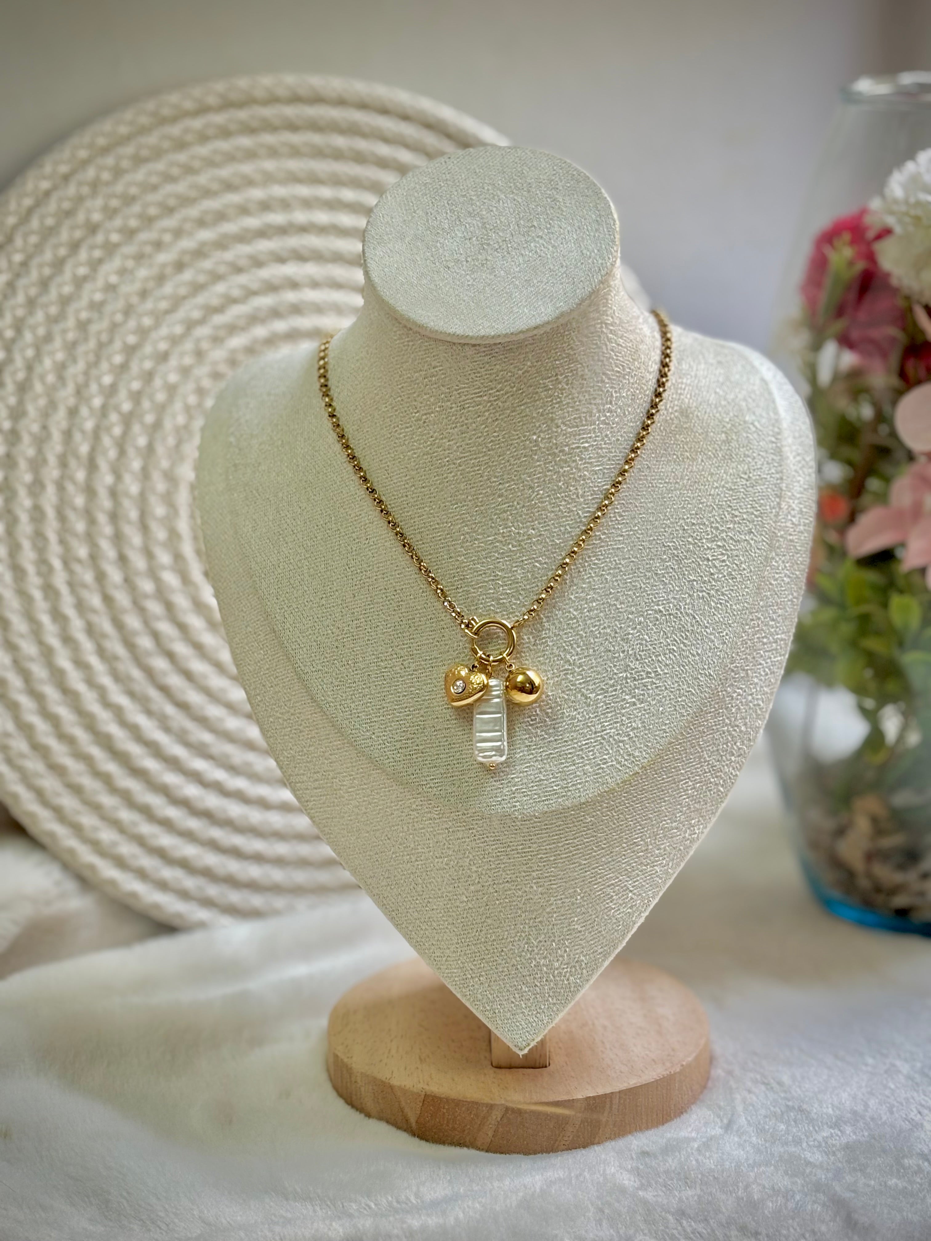Golden Harmony Charm Necklace