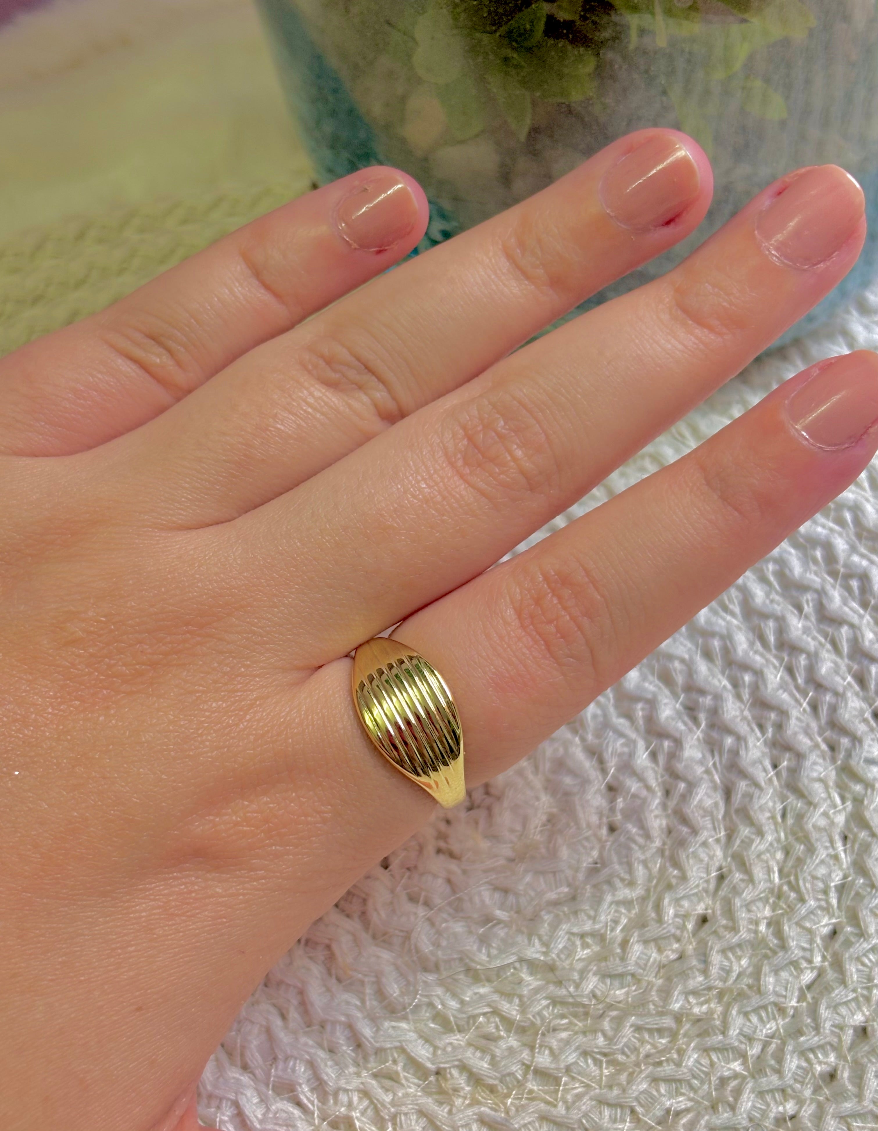 Golden Shell Ring