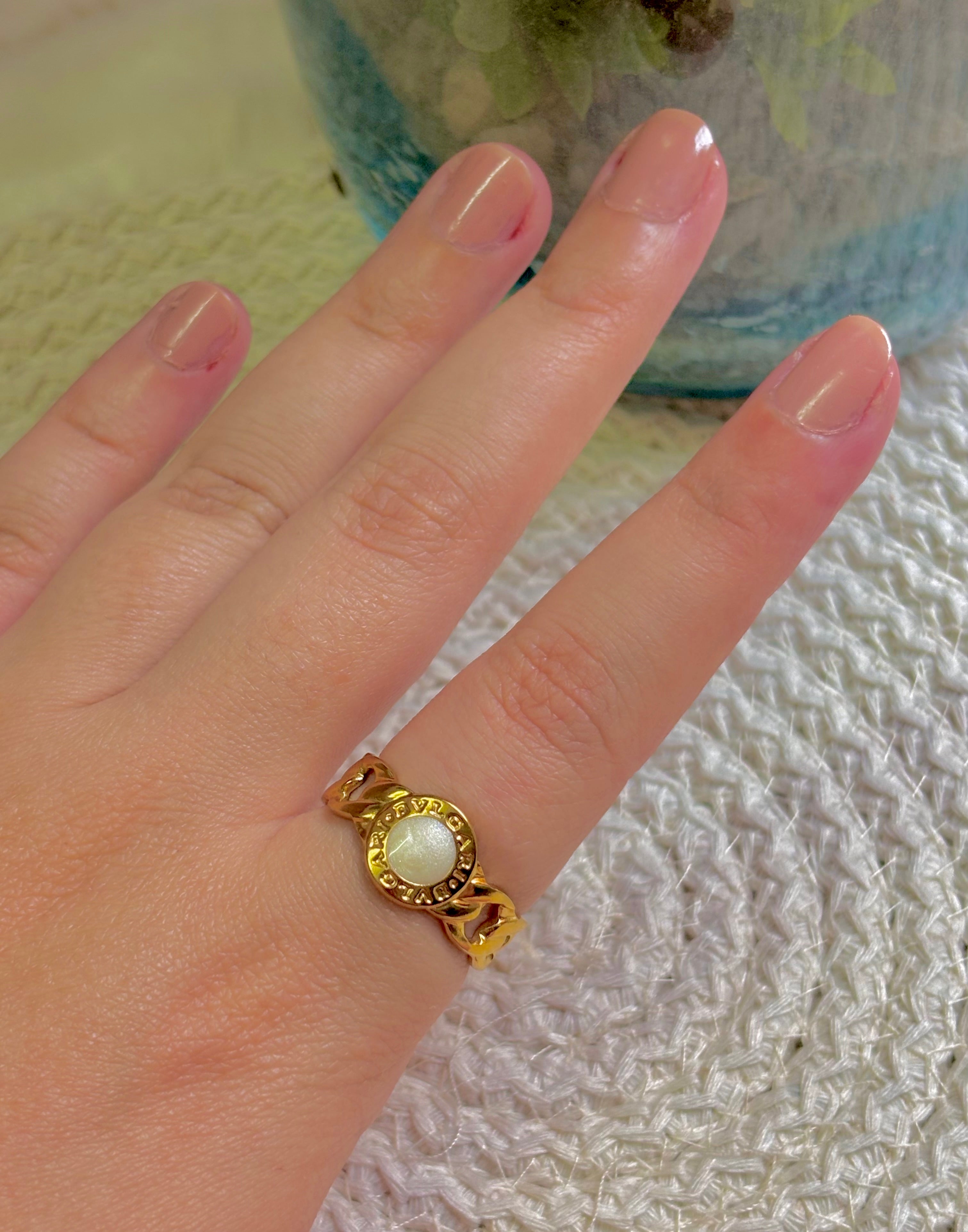White Stone Luxe Ring